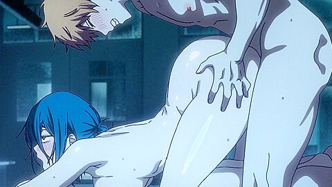 Denji pounds Reze into the classroom desk spreading her legs wide for messy creampie